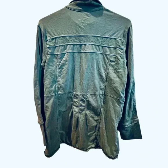 Neon Buddha green/teal button down jacket size M - Picture 6 of 9